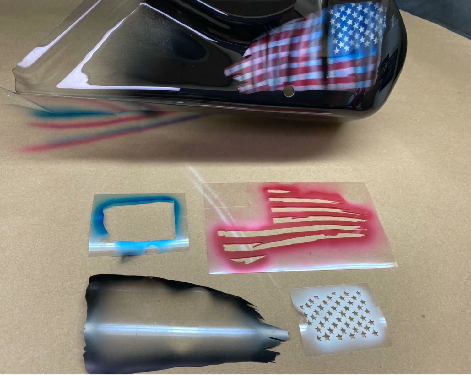 Multi layer wave/American flag