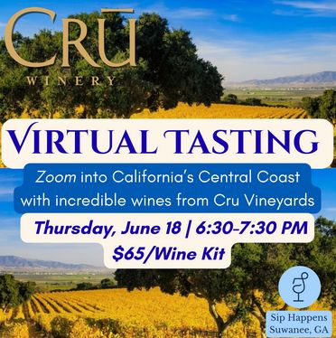 June 18 Cru Vineyard Virtual Tasting