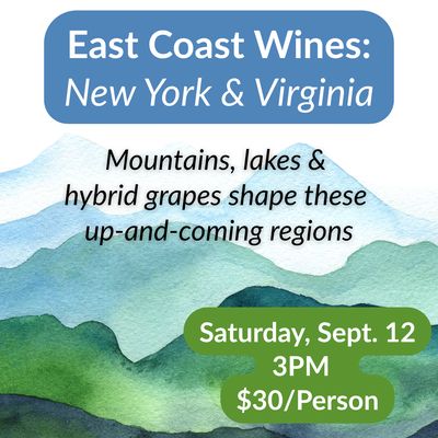 Sept 12 East Coast Wine Tasting