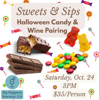 October 24 Candy and Wine Pairing