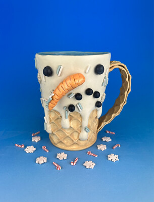 Snowman Ice Cream Mug -Snowflake Sprinkles