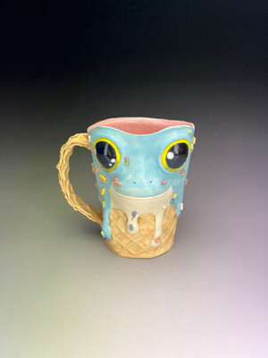 Frog Ice Cream Mug - Blue