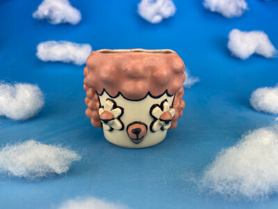 Mini Pink 2-Faced Poodle Cup