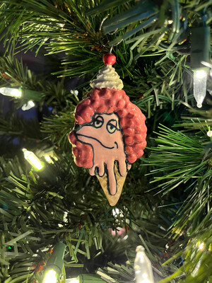 Pink Poodle Ice Cream Ornament