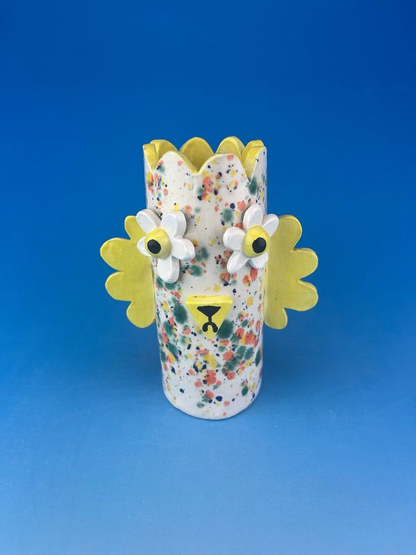 2 Sided Poodle Vase
