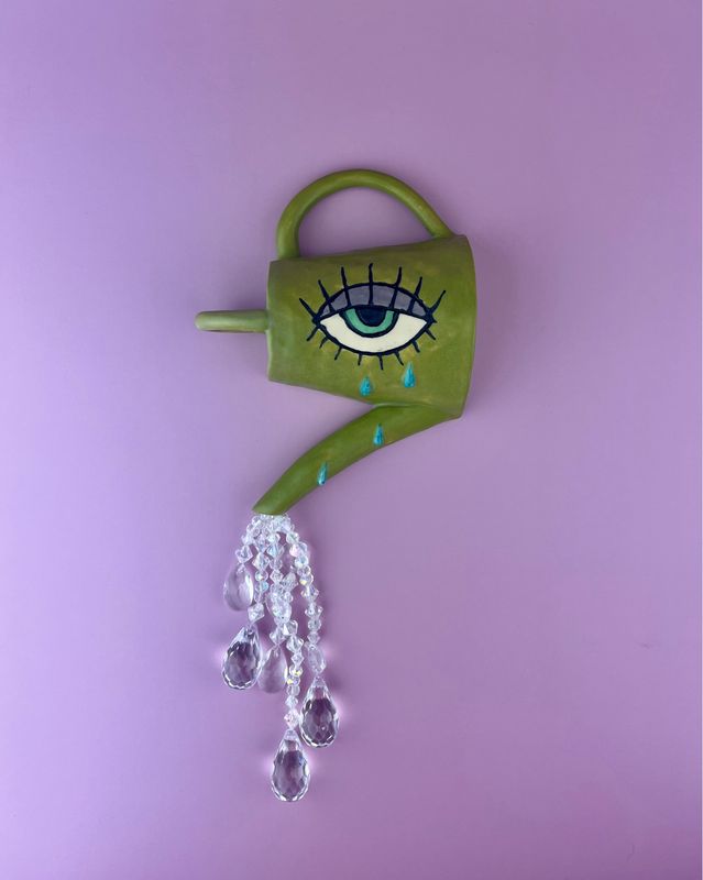 Green Sun-Catcher Watering Can