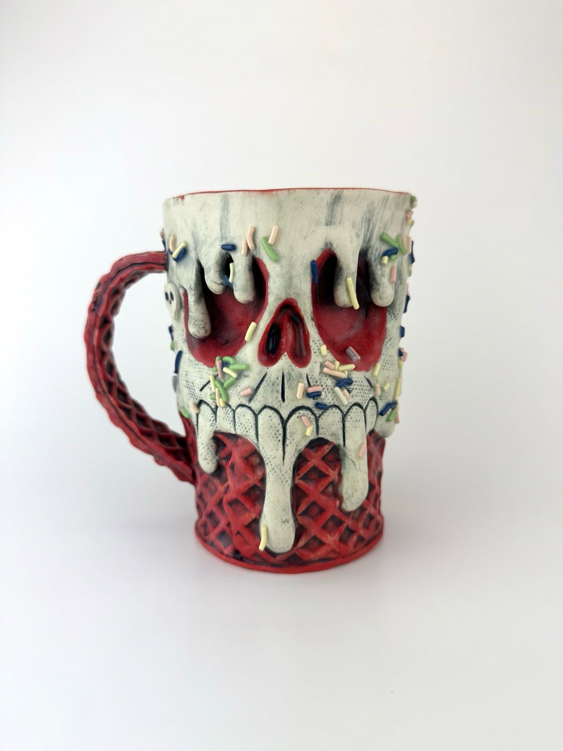 Red Skull Ice Cream Mug