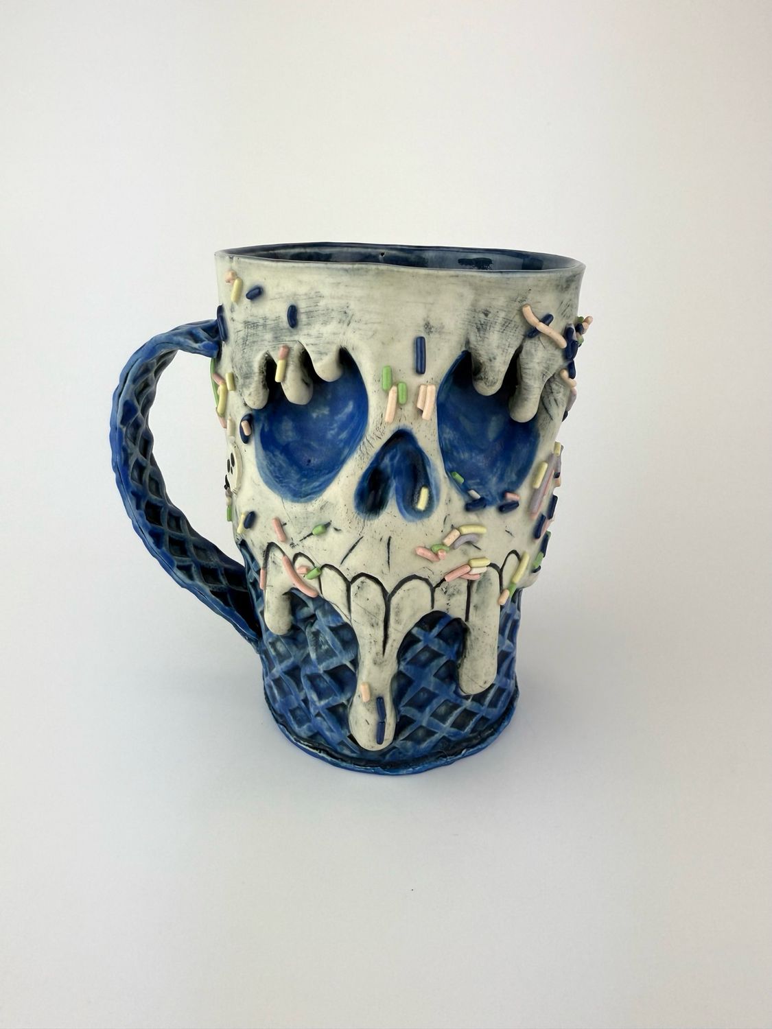 Blue Skull Ice Cream Mug