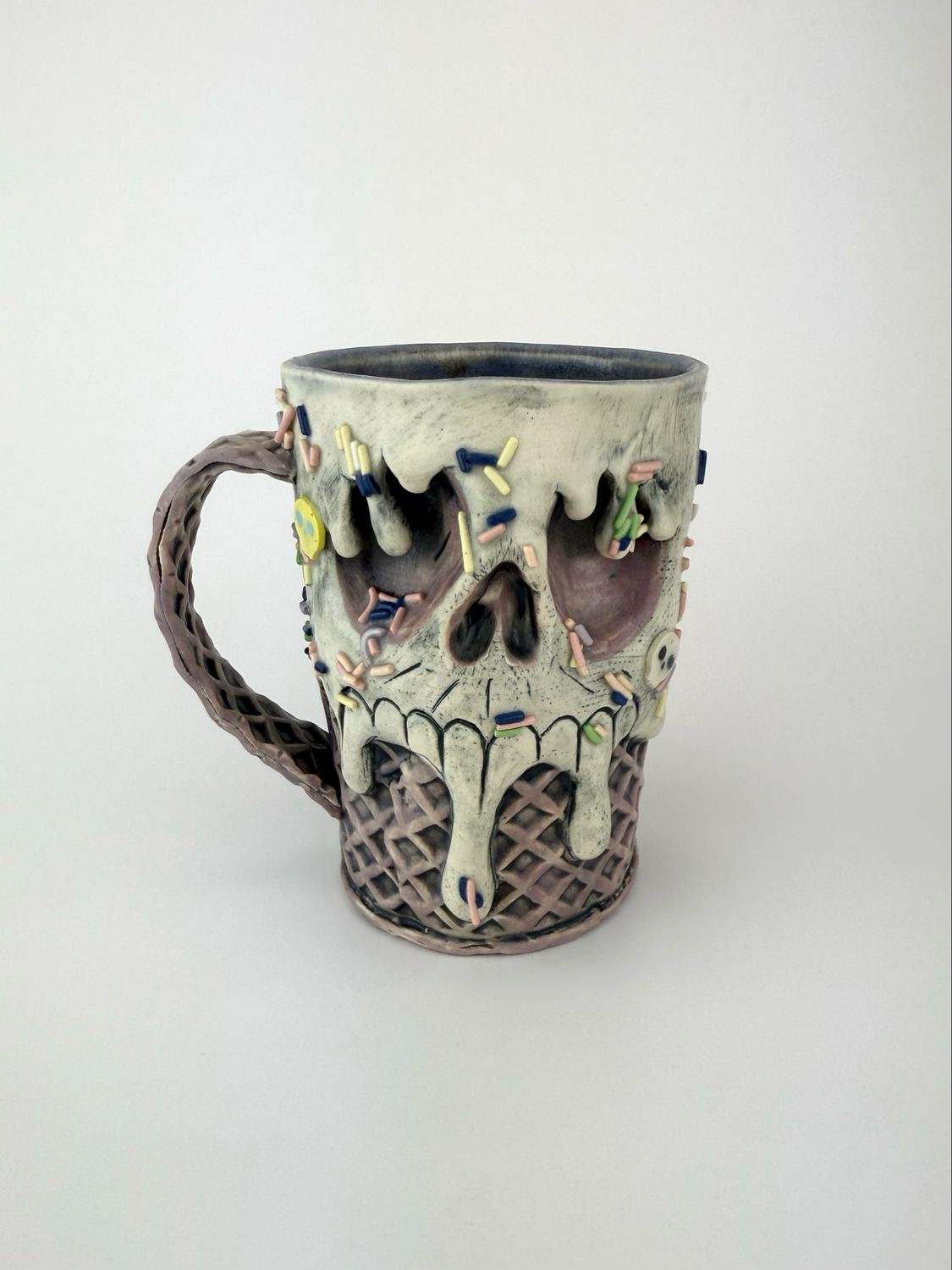 Violet Skull Ice Cream Mug