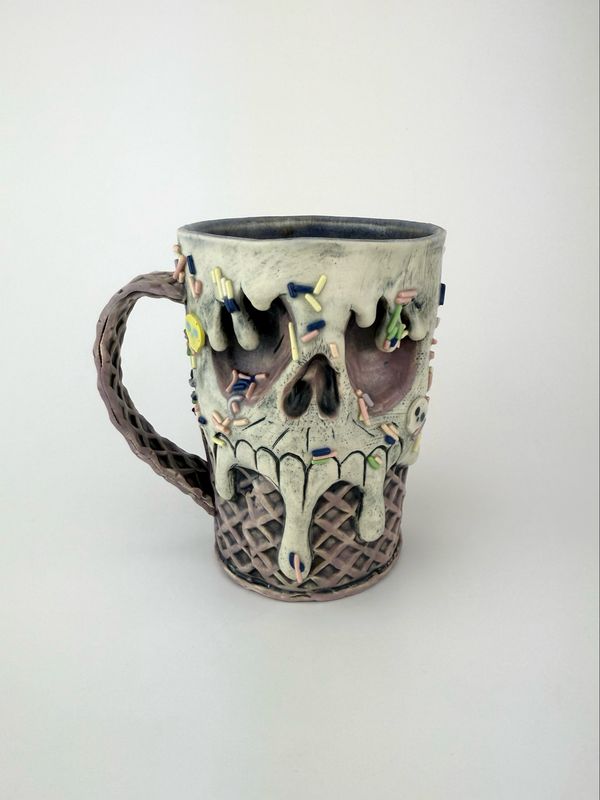Violet Skull Ice Cream Mug