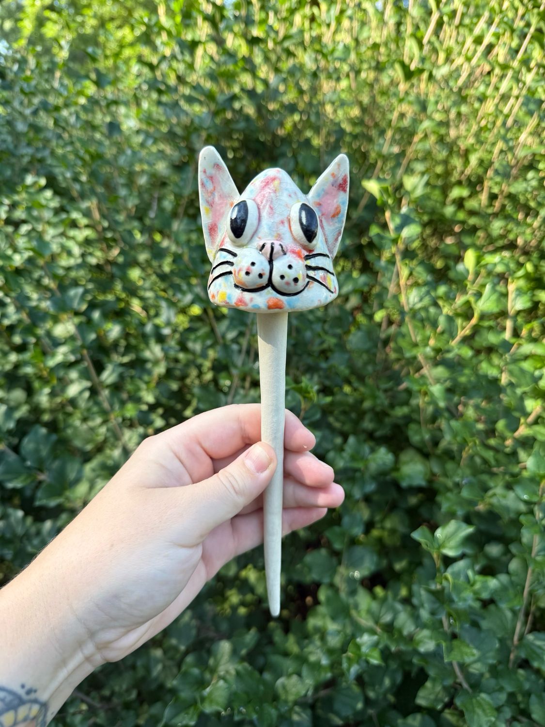 Fruity Cat Garden Shroom (Epoxied)