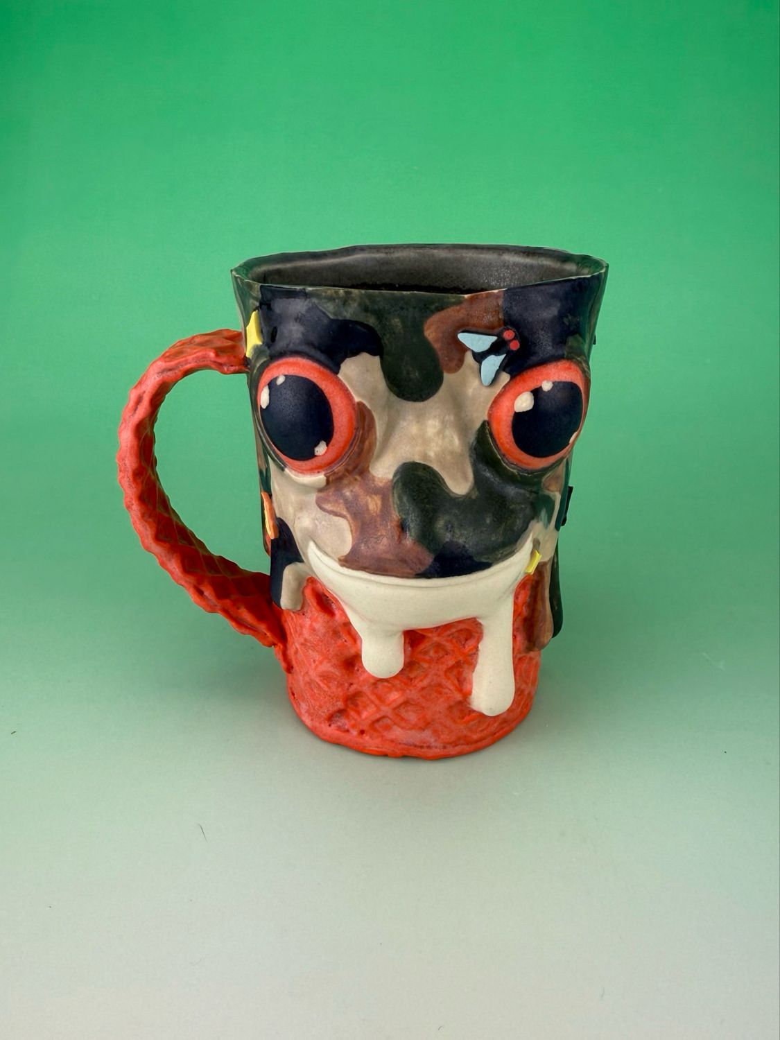Camo Frog Ice Cream Mug