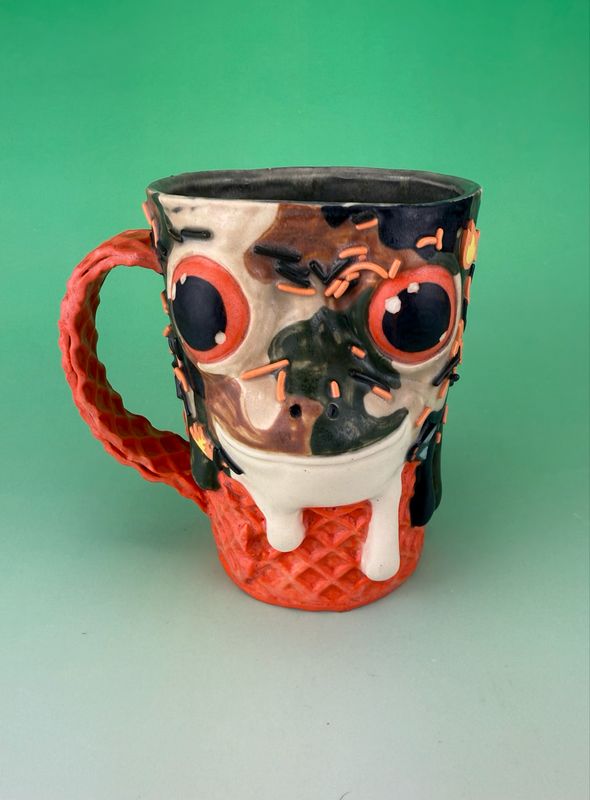 Camo Frog Ice Cream Mug 2