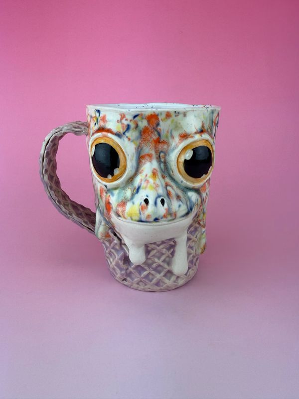 Rainbow Speckle Frog Ice Cream Mug 2