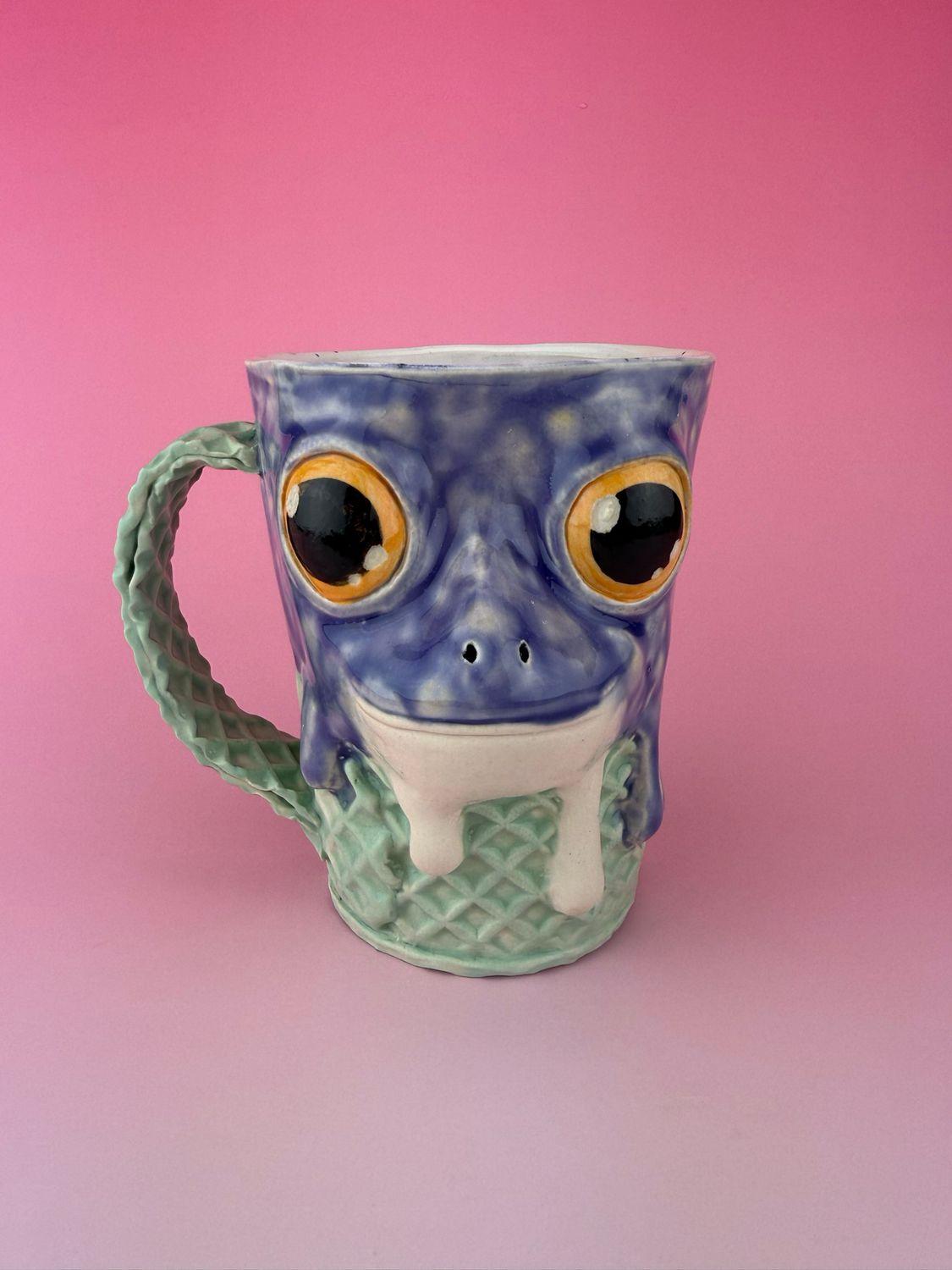 Deep Purple Frog Ice Cream Mug