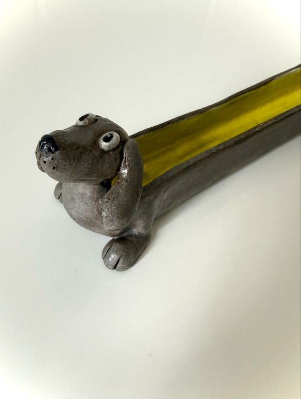 Long Dachshund Tray - Yellow
