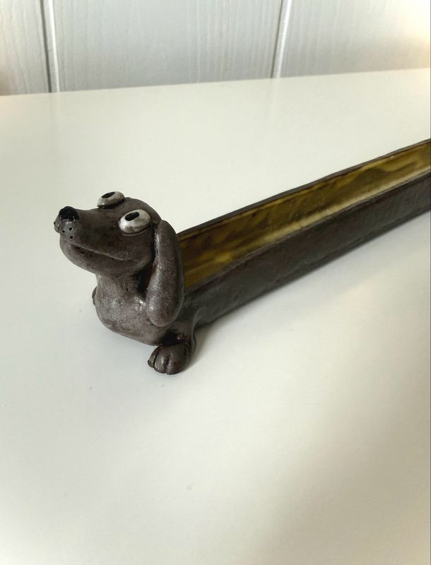 Long Dachshund Tray - Frosted Lemon