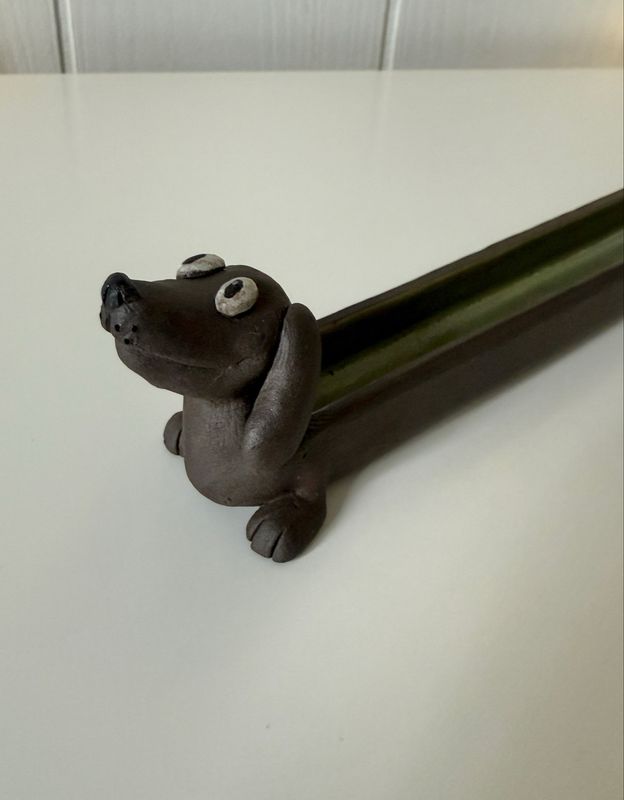 Long Dachshund Tray - Green Tea