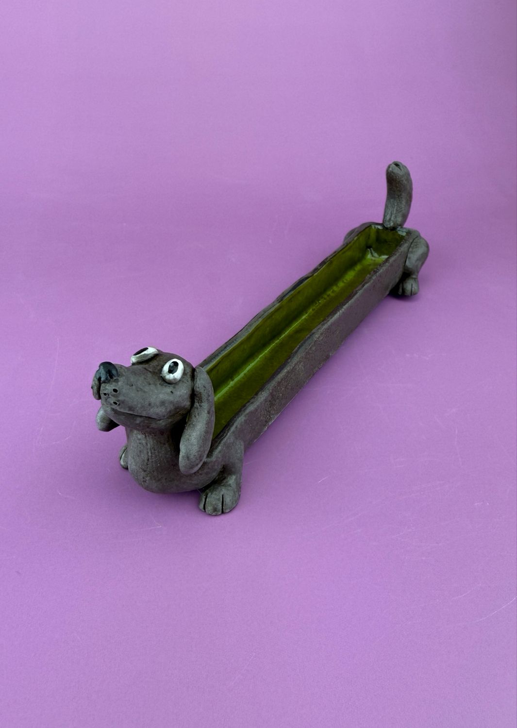 Small Dachshund Tray - Green