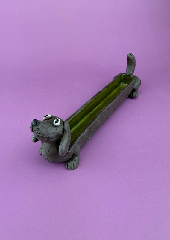 Small Dachshund Tray - Green
