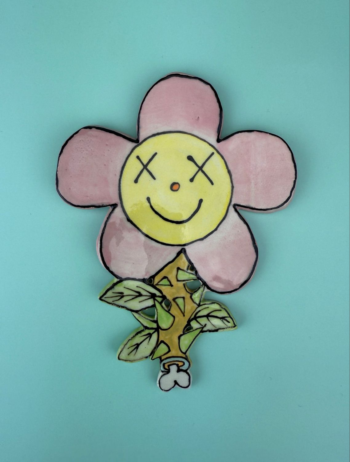 Flower Trinket Tray/Wall Piece - Pink