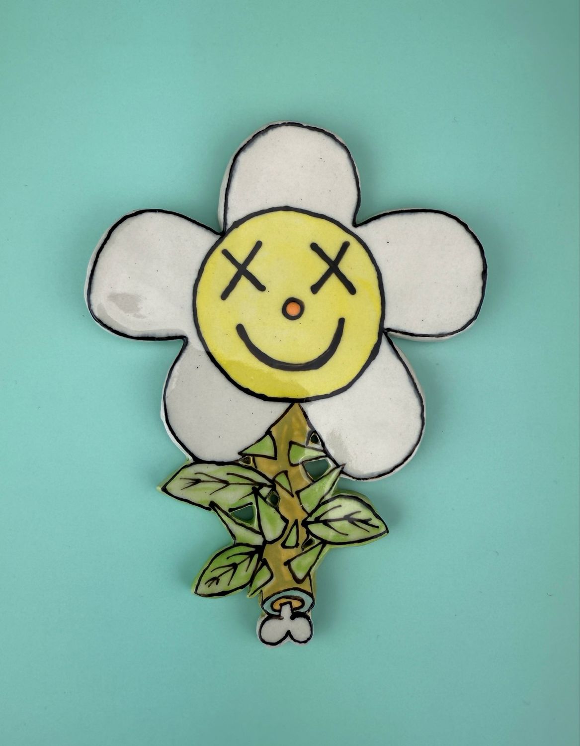 Flower Trinket Tray/Wall Piece - White