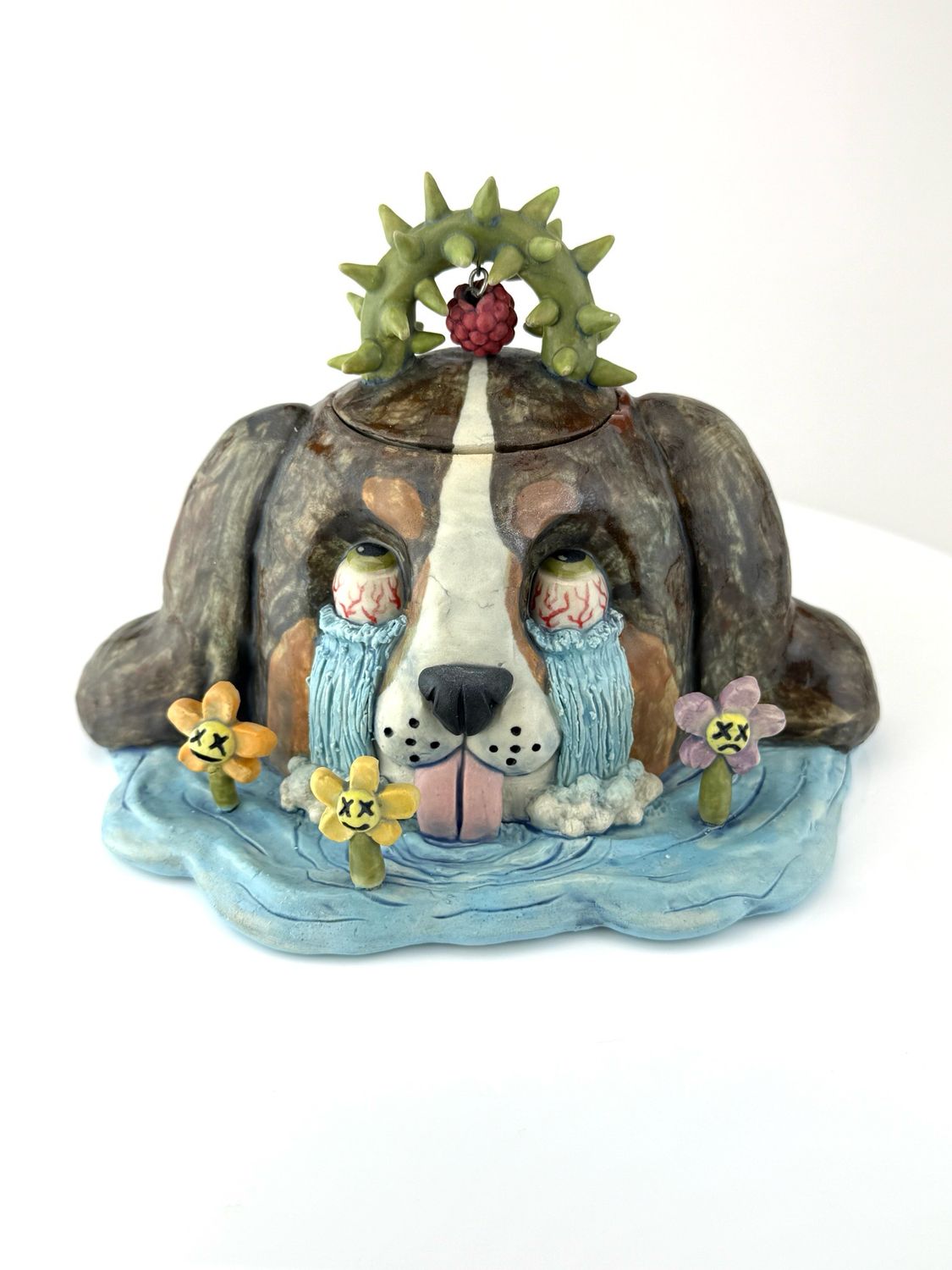 Dangle-berry Crying Dog Jar
