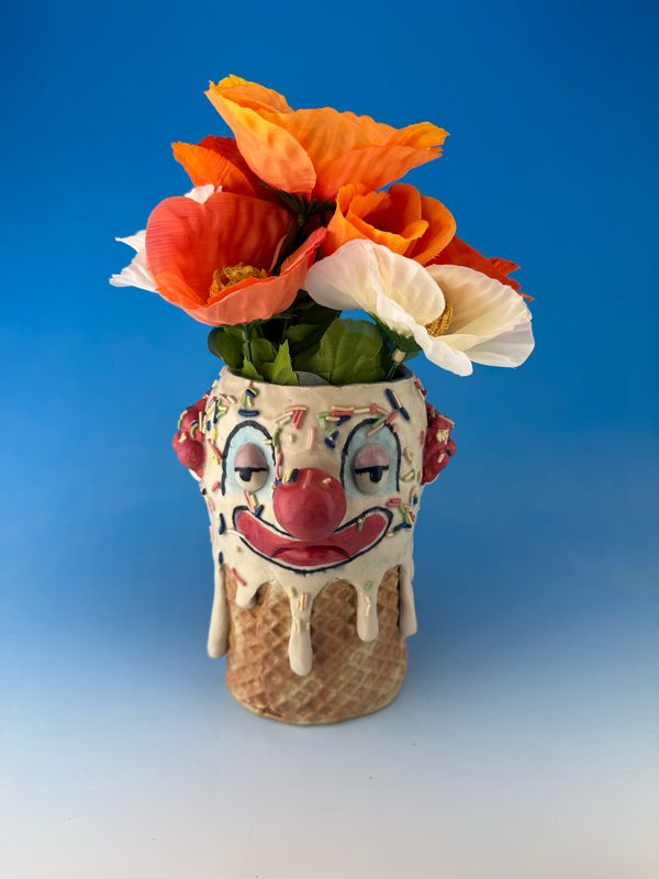 Clown Ice Cream Vase