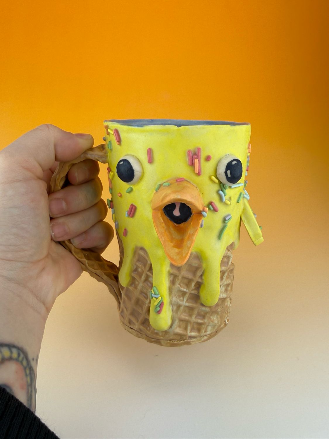 Yellow Ice Cream Mug