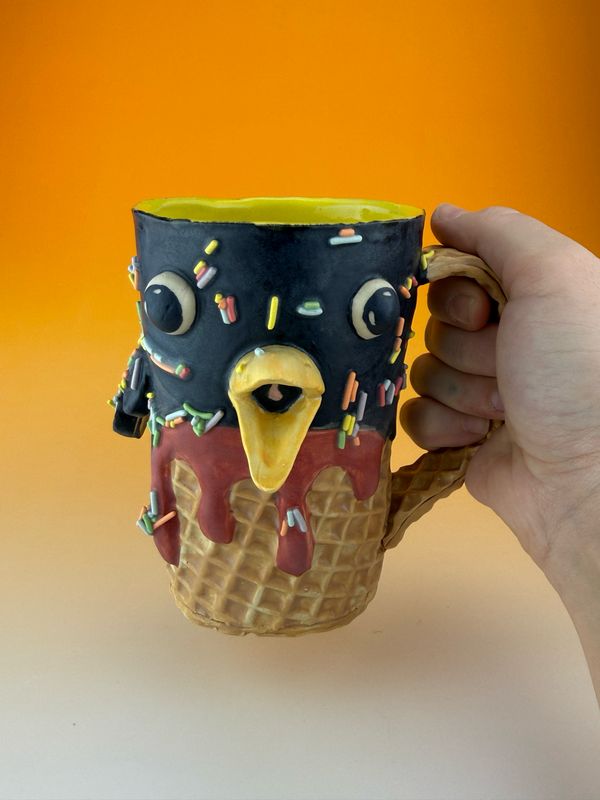 Robin Bird Ice Cream Mug