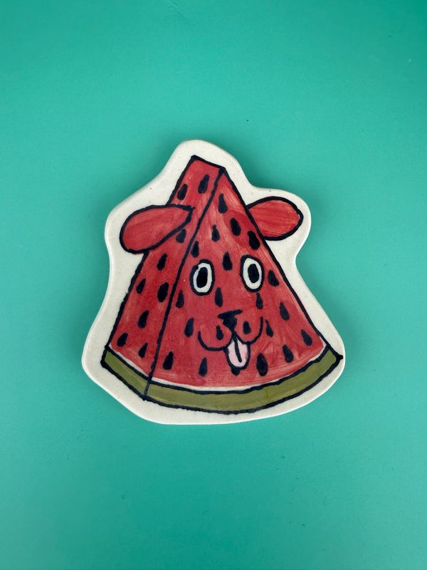 Watermelon Pup Tray/Wall Piece