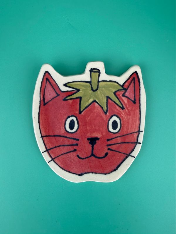 Tomato Cat Tray/Wall Piece