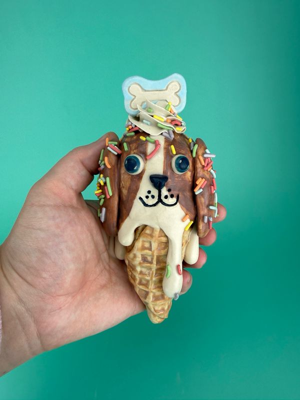 Puppy Ice Cream Cone Wall Piece