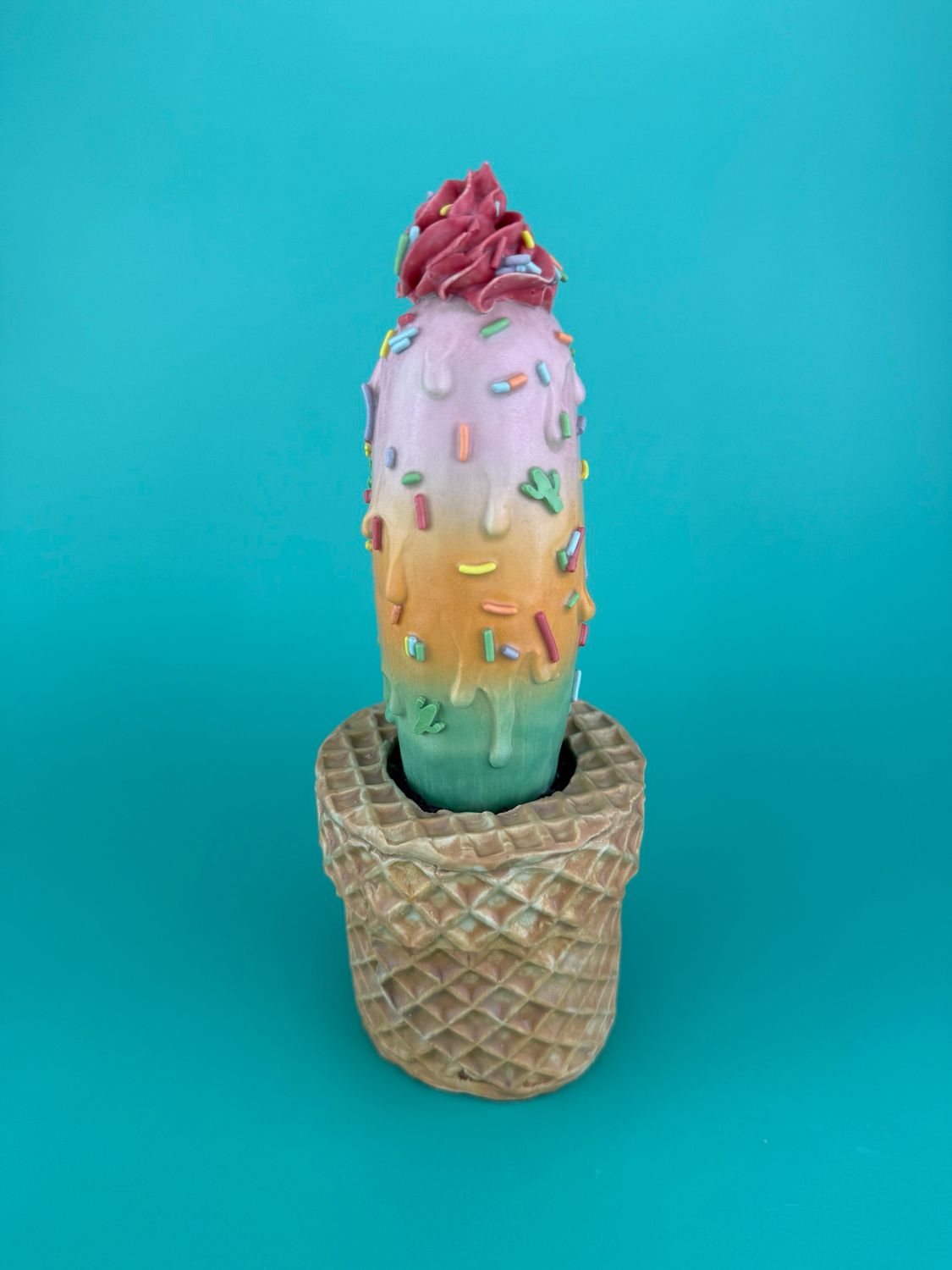 Rainbow Sherbet Cactus Sculpture Rainbow Sherbet Cactus Sculpture