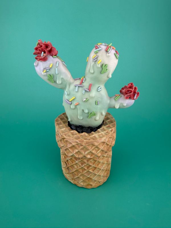 Ice Cream Cactus Sculpture
