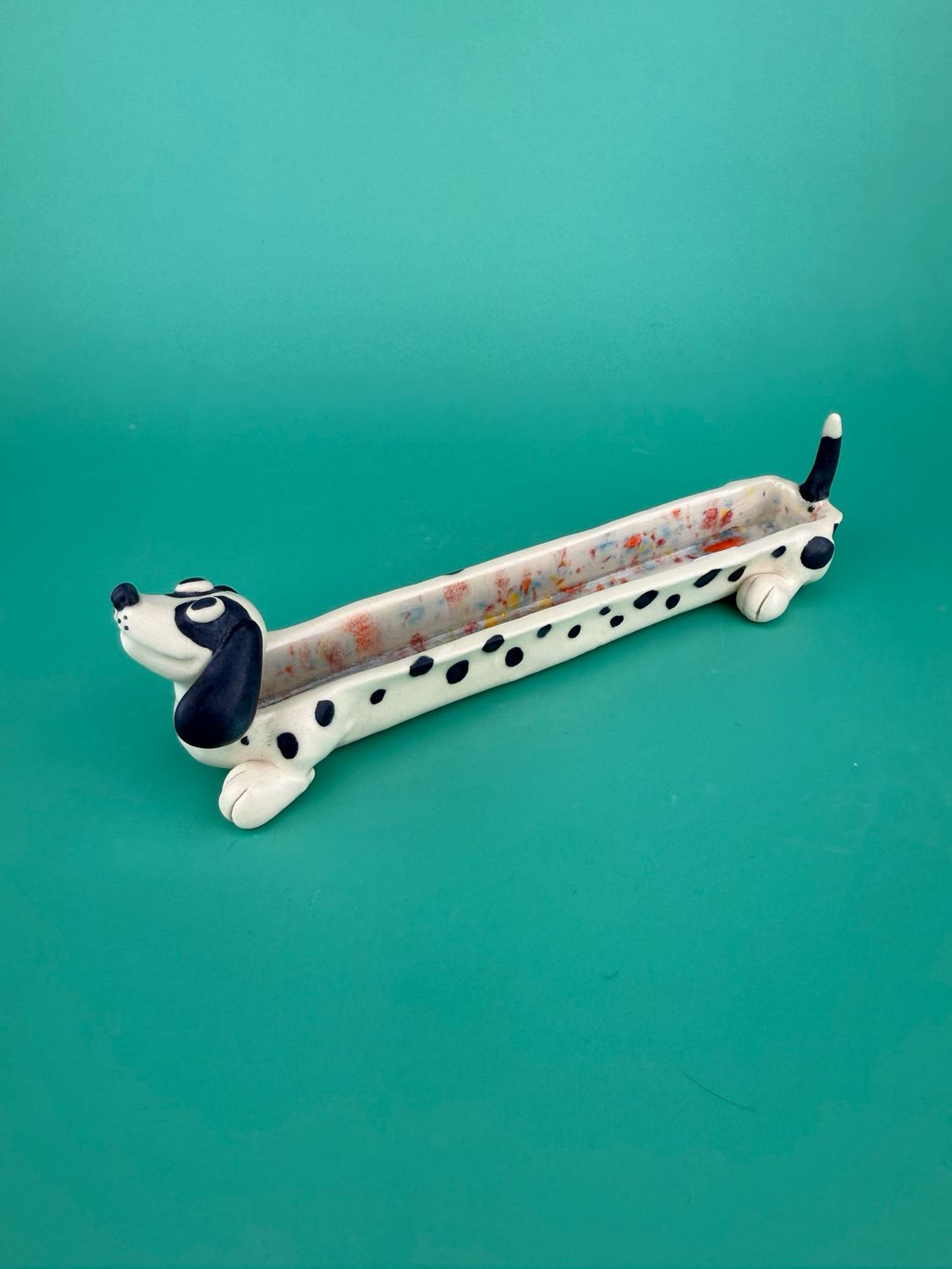 Short Dachshund Tray - Black - Smooth Tail 2