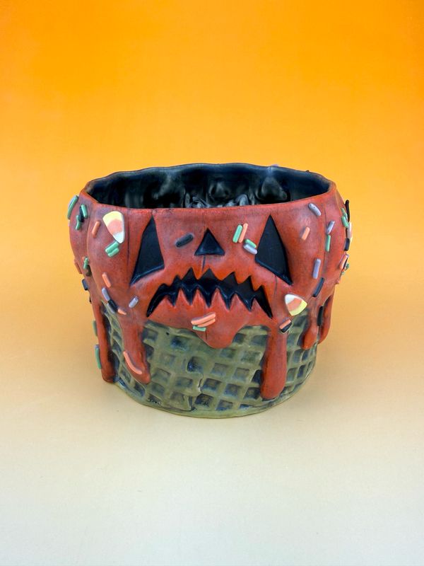Jack-O-Lantern Ice Cream Bowl