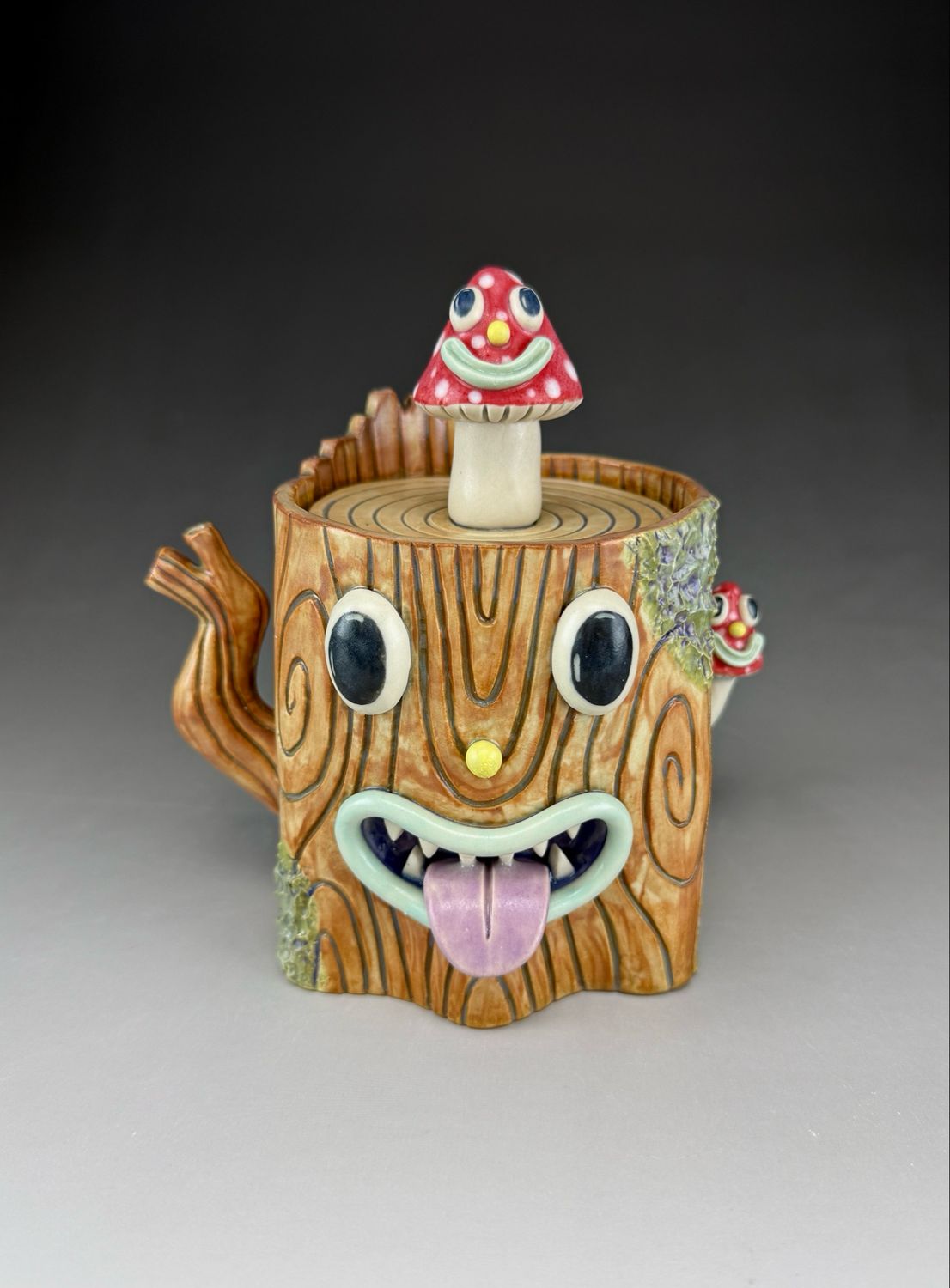 Toadstool Stump Jar