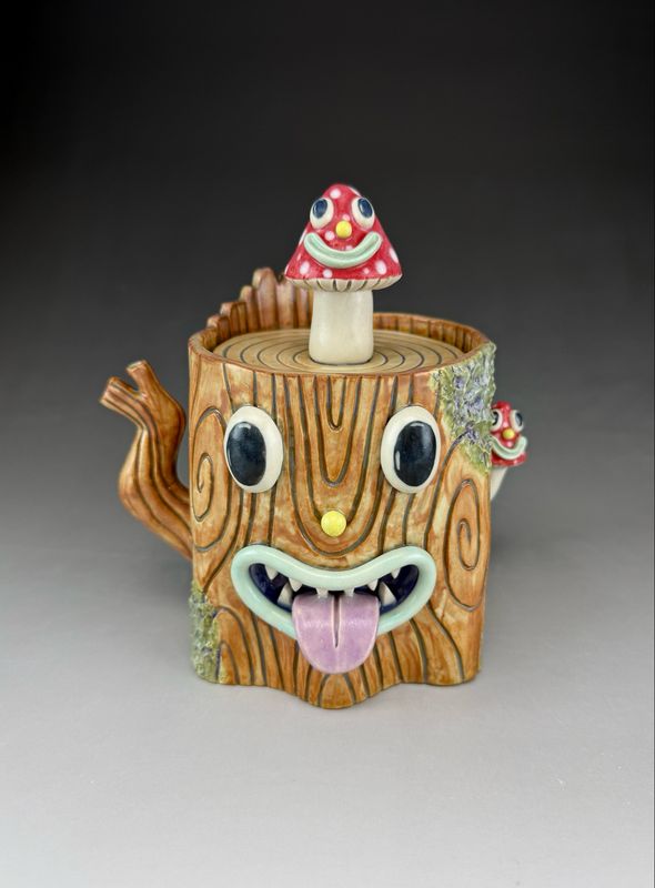 Toadstool Stump Jar