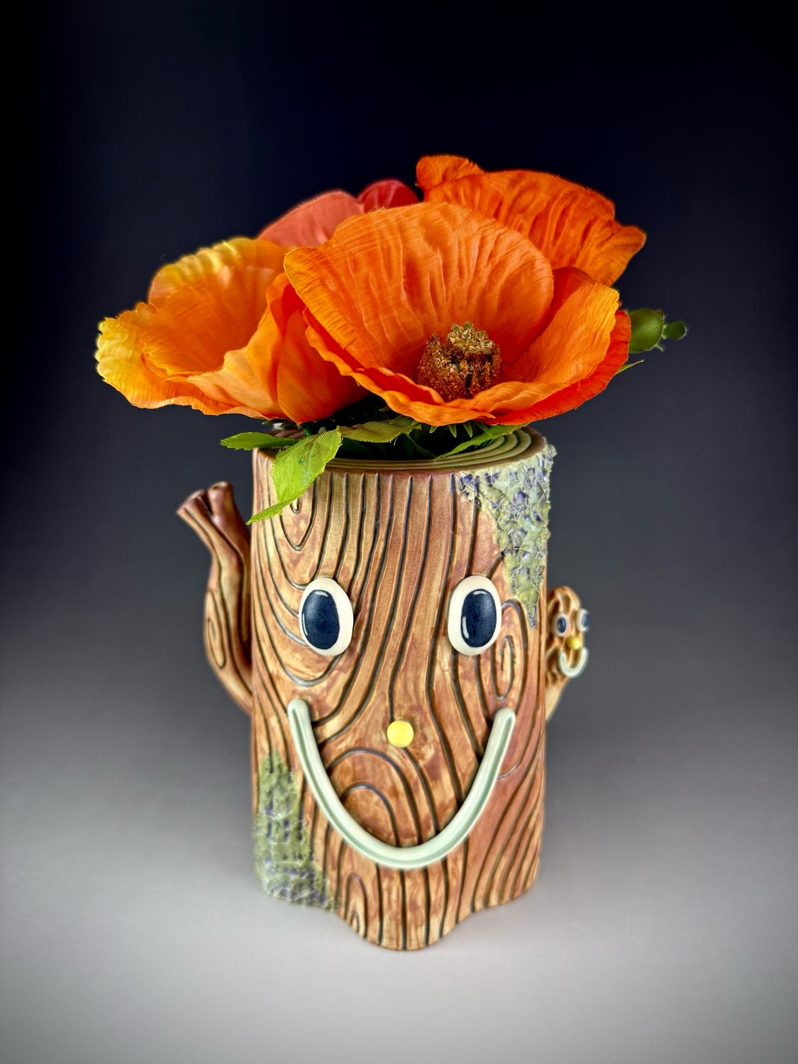Stump Vase With Morels 2