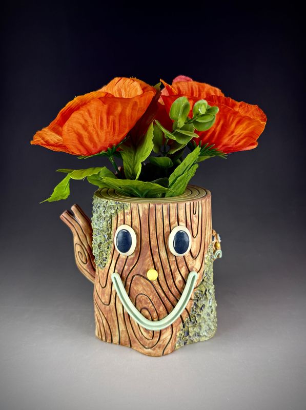 Stump Vase With Morels 1