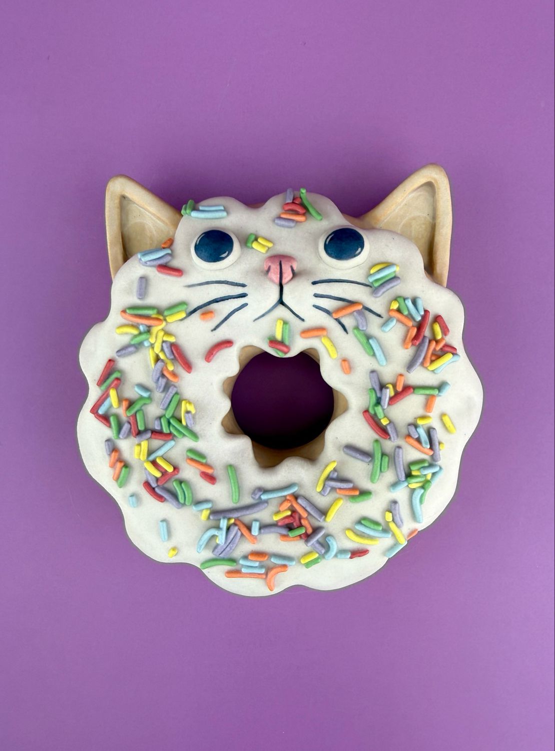 Donut Pet Wall Piece - White Cat Donut Pet Wall Piece - White Cat