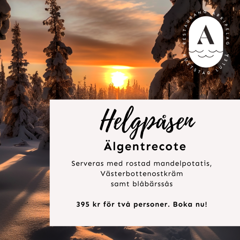 Helgpåsen vecka 13 - Älgentrecote Helgpåsen vecka 13 - Älgentrecote