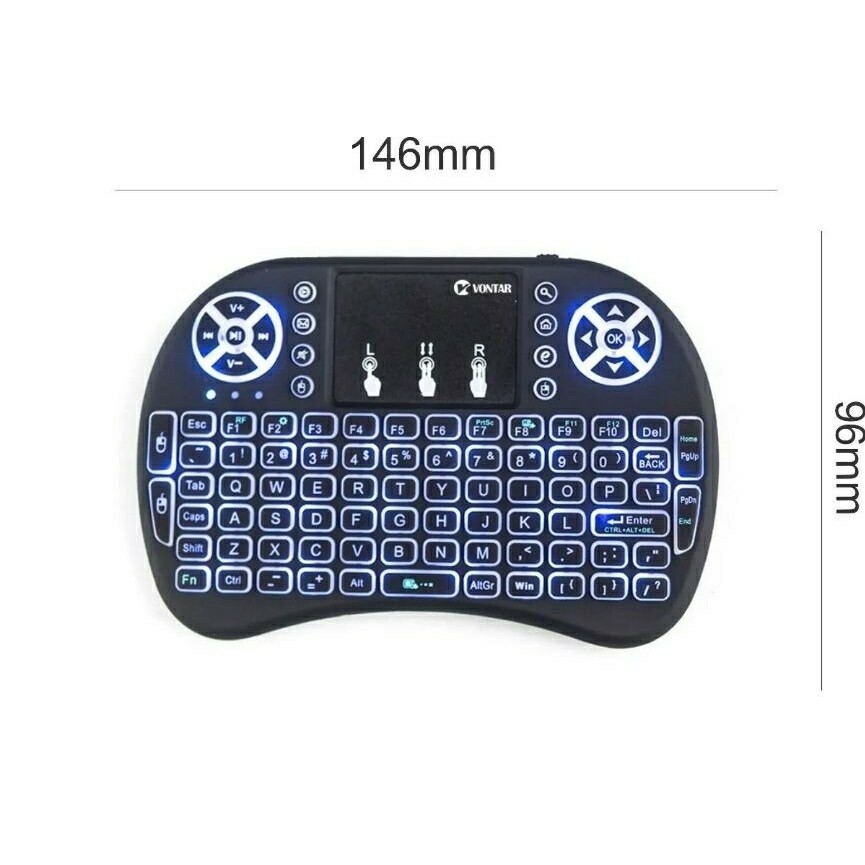 Mini Teclado Controle Sem Fio Para Smart Tv Box