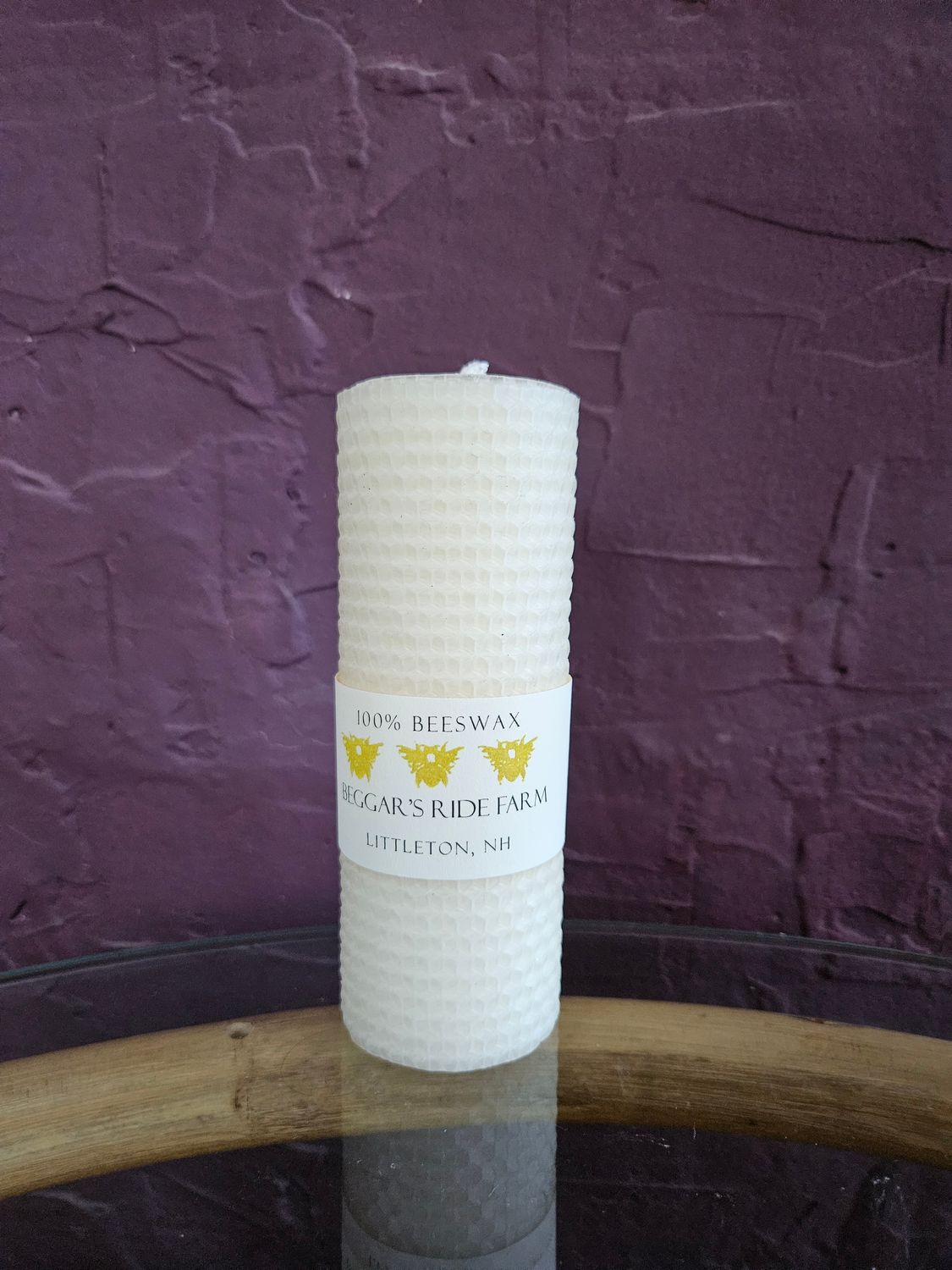 Short narrow white pillar