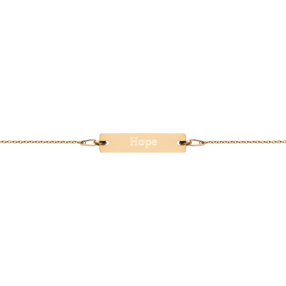 Hope Engraved Chain Bracelet