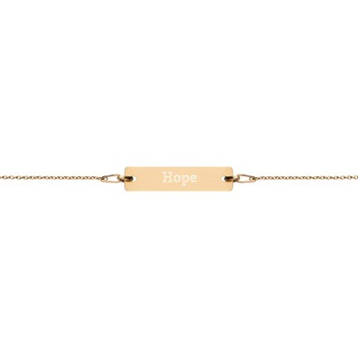 Hope Engraved Chain Bracelet