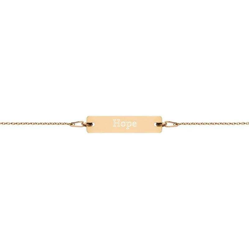 Hope Engraved Chain Bracelet