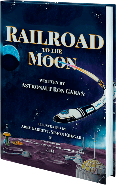 A signed hardcover copy of Railroad to the Moon -