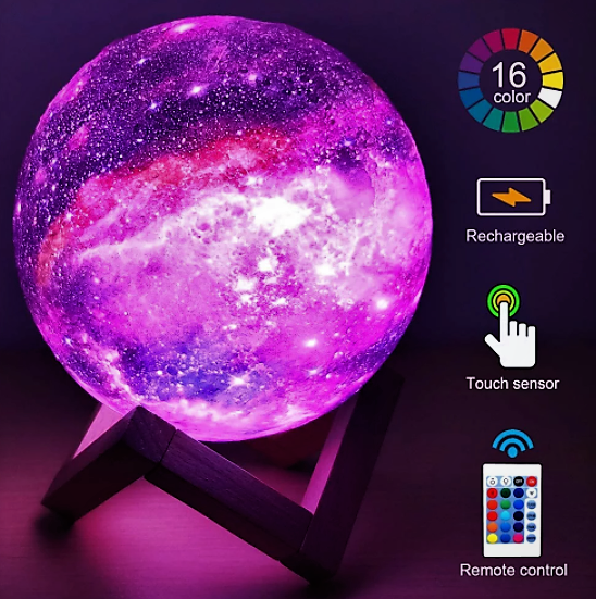 Galaxy Moon Lamp